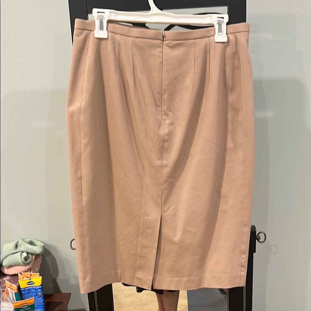Ann Taylor Tan Pencil Skirt Knee-Length Work - Picture 4 of 4